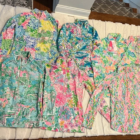 🦄HTF Lilly Pulitzer Skipper Popovers half-zip set of 7!!! 5XS+2S like new & NWT - Picture 11 of 11